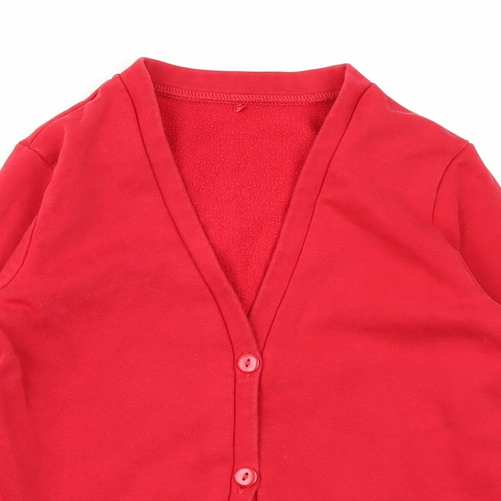 George Girls Red   Cardigan Jumper Size 8-9 Years
