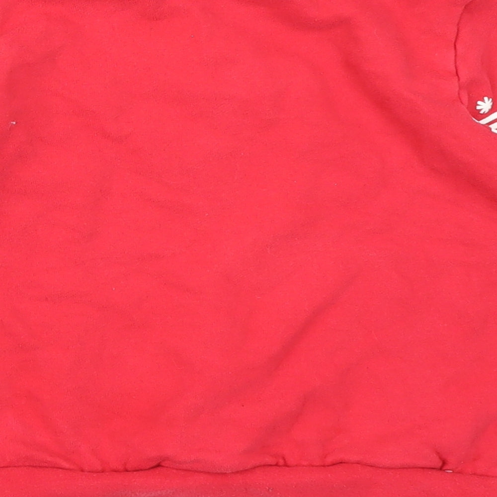 Disney Girls Red Fair Isle  Pullover Sweatshirt Size 6-7 Years  - Minnie Mouse