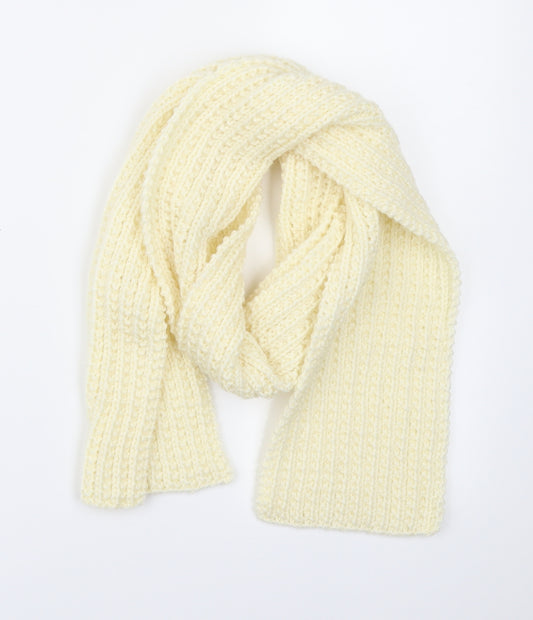 Front view of Preworn women’s ivory knit scarf