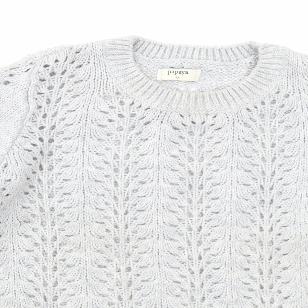 Papaya Womens Grey   Pullover Jumper Size M