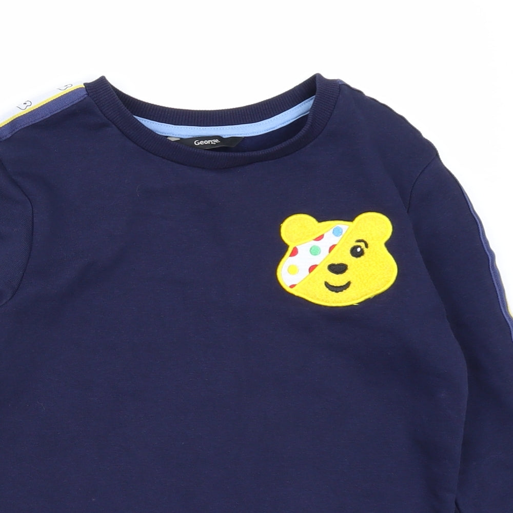 George Boys Blue   Pullover Sweatshirt Size 6-7 Years  - Children in Need