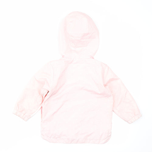 NEXT Girls Pink Polka Dot  Rain Coat Coat Size 18-24 Months  - unicorn