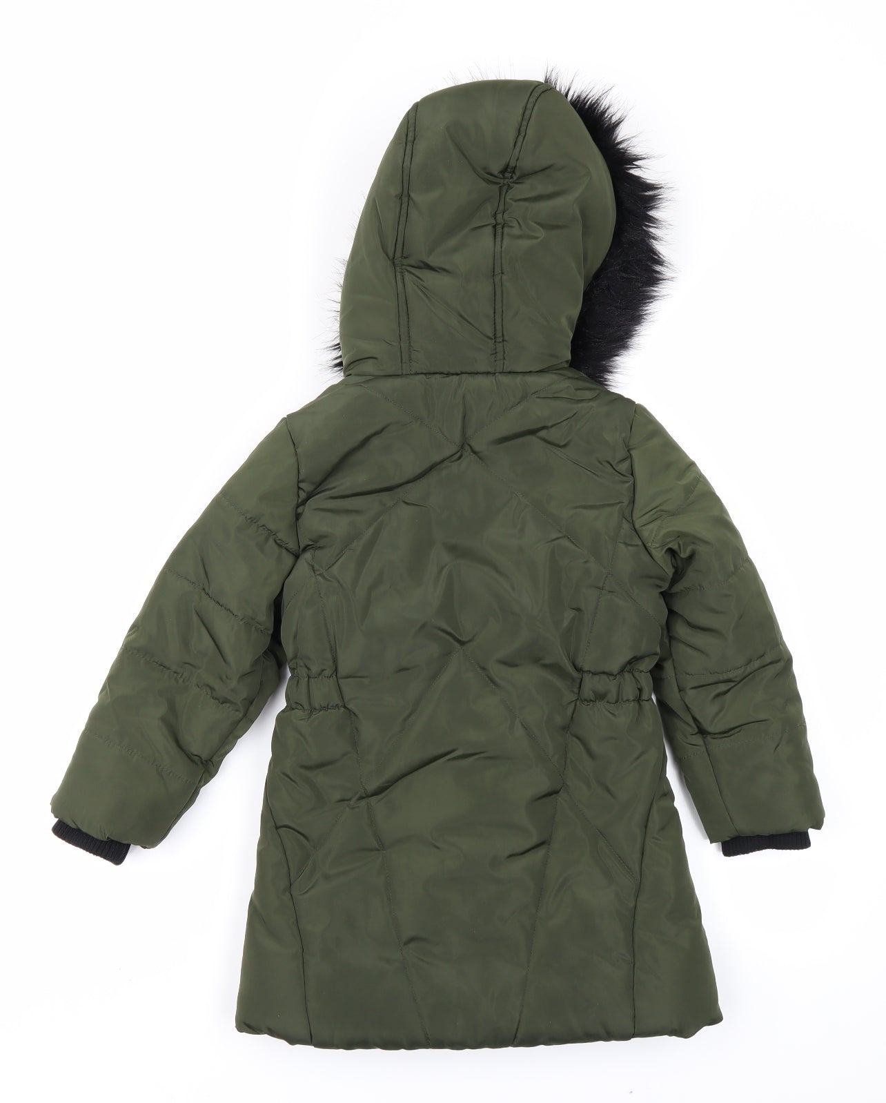 TU Girls Green   Parka Coat Size 3-4 Years
