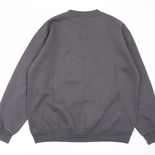 Midnight Sun Design Womens Grey   Pullover Sweatshirt Size S