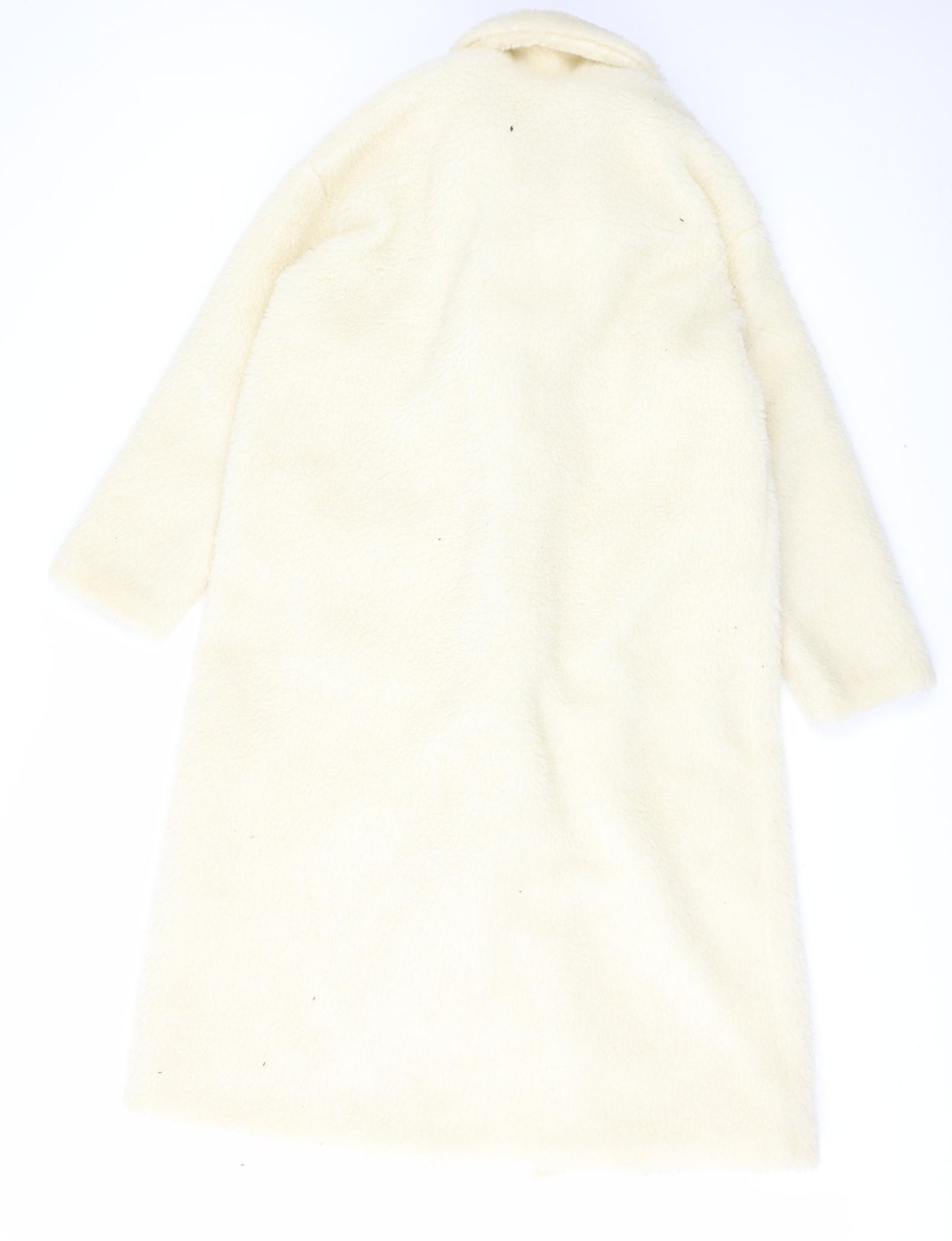 Boohoo Womens Ivory   Overcoat Coat Size 10