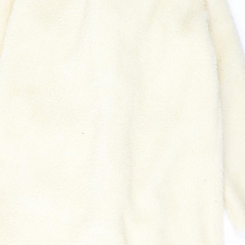 Boohoo Womens Ivory   Overcoat Coat Size 10