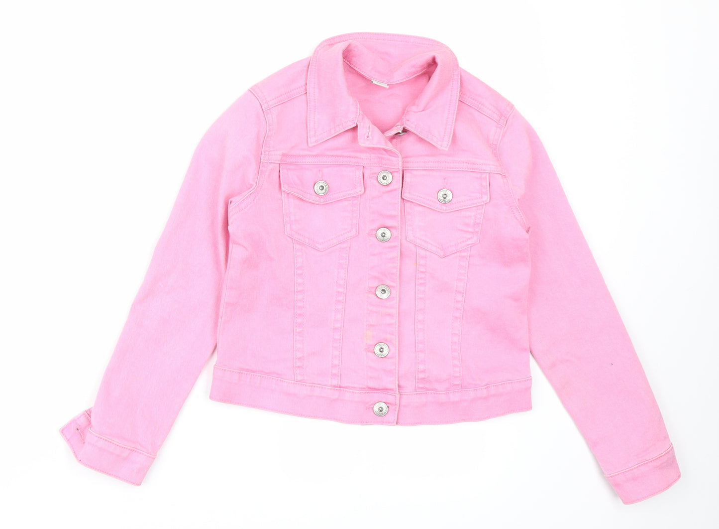 TU Girls Pink  Denim Jacket  Size 9-10 Years