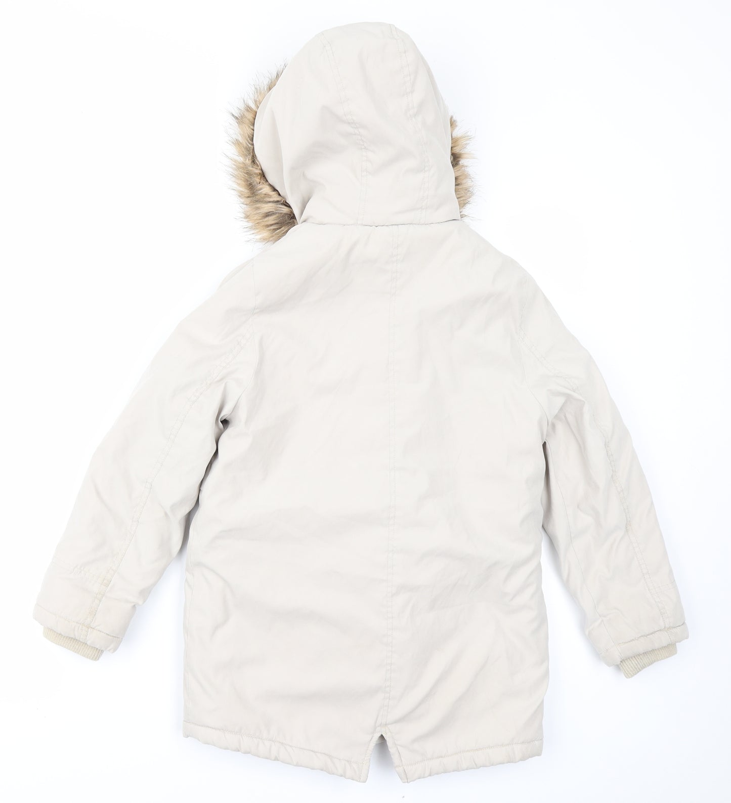 George Girls Beige   Parka Coat Size 8-9 Years