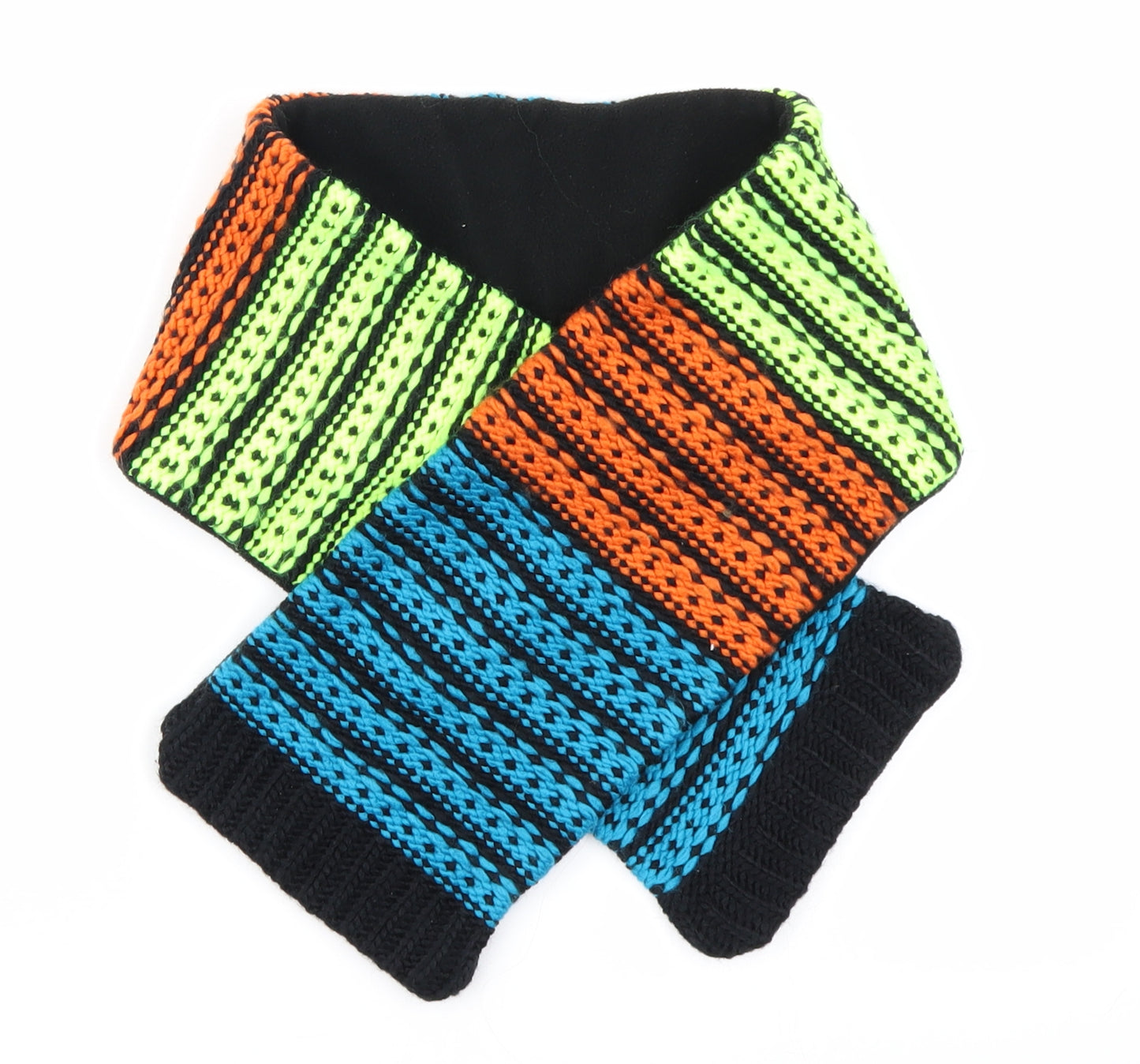 Nutmeg Boys Blue Striped Knit Scarf  One Size