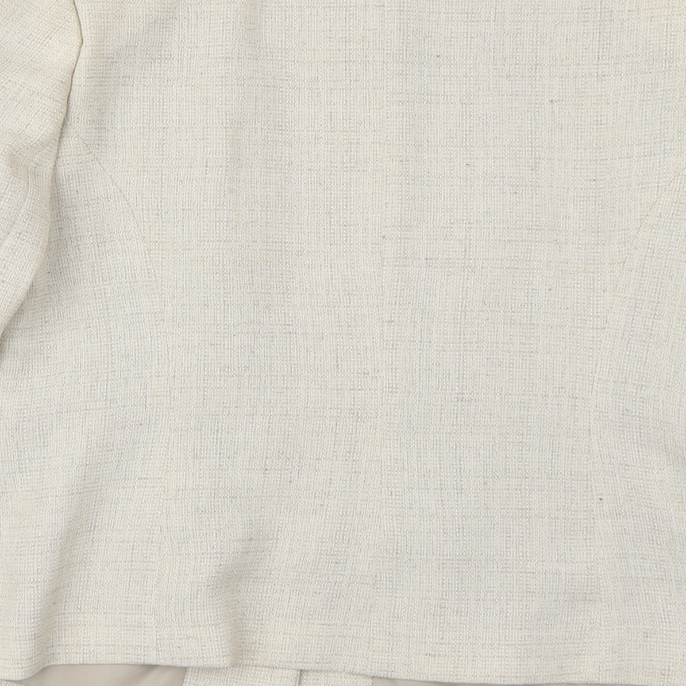 AMARANTO Womens Ivory   Jacket Blazer Size 14