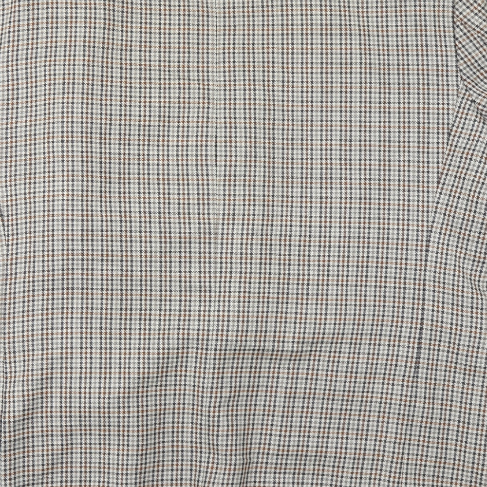 Dunn & co Mens Brown Plaid  Jacket Blazer Size 46