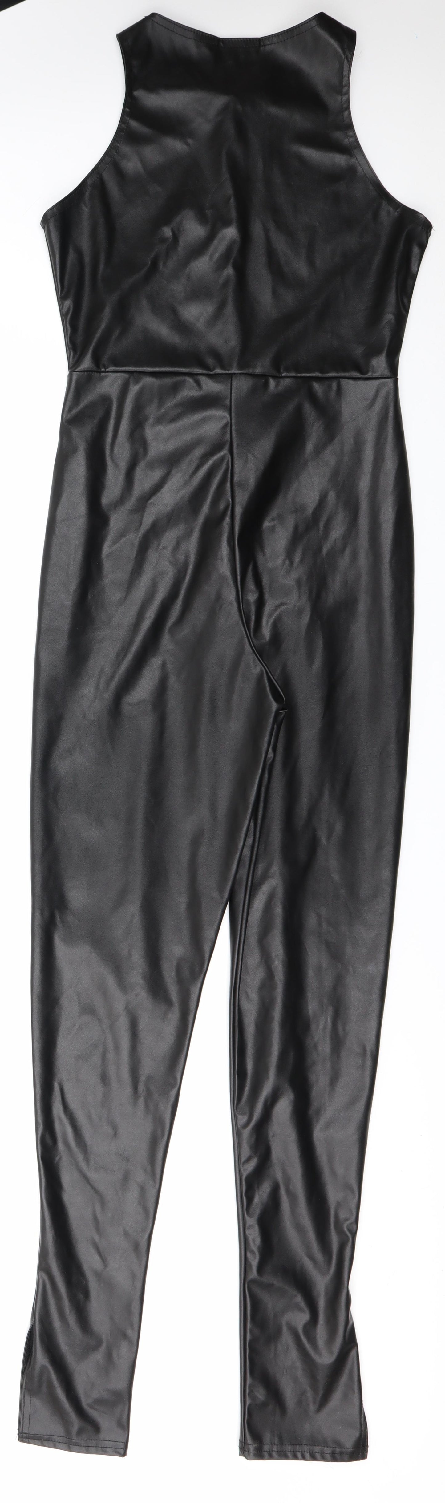 Pretty Little Thing Womens Black   Jumpsuit One-Piece Size 10