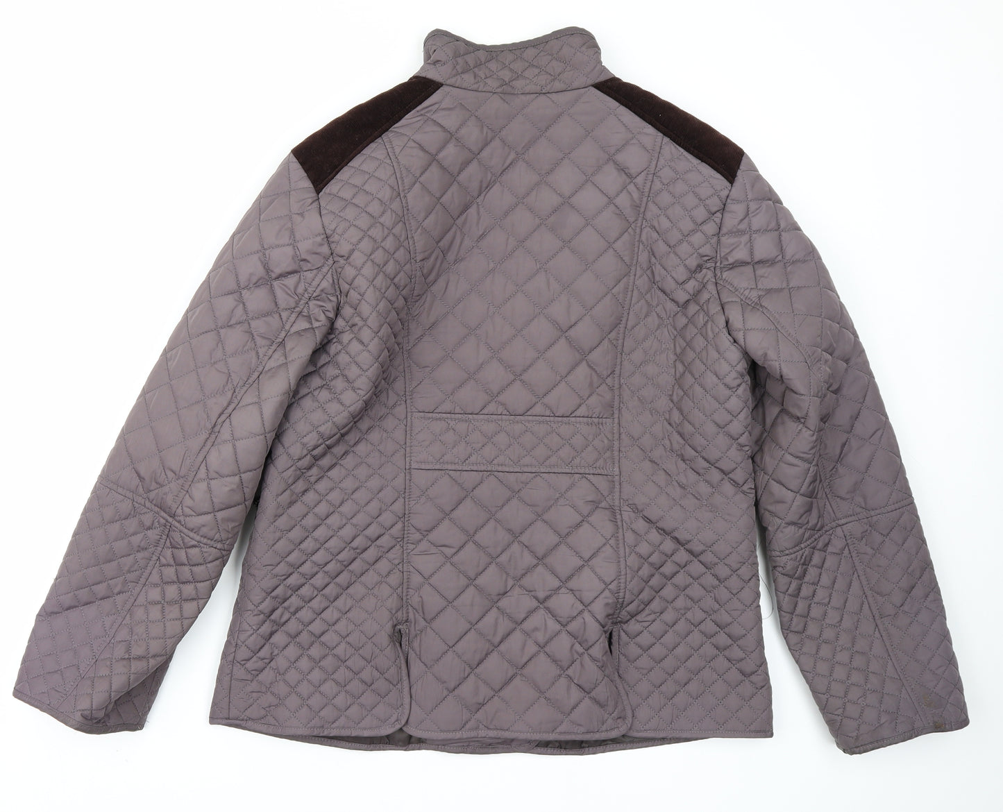 Alexara Womens Brown Argyle/Diamond  Pea Coat Coat Size 14