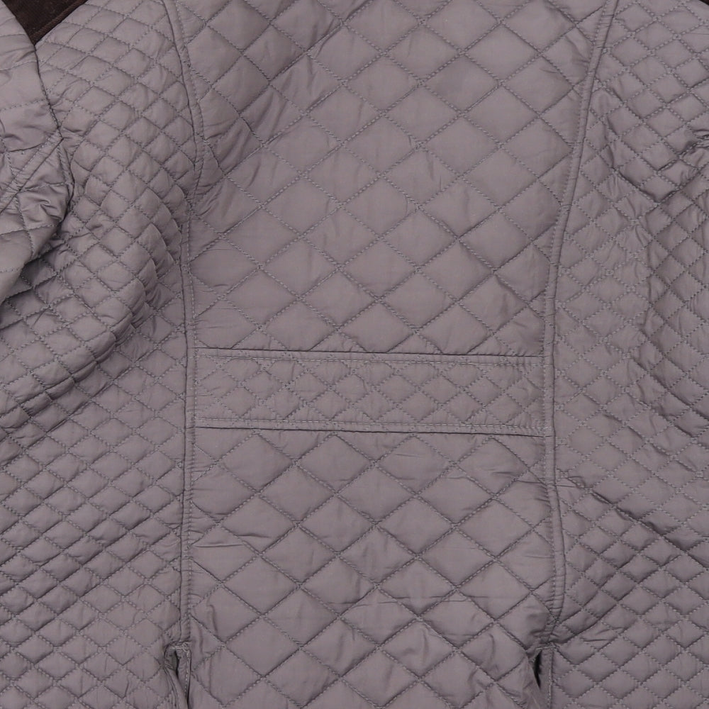 Alexara Womens Brown Argyle/Diamond  Pea Coat Coat Size 14