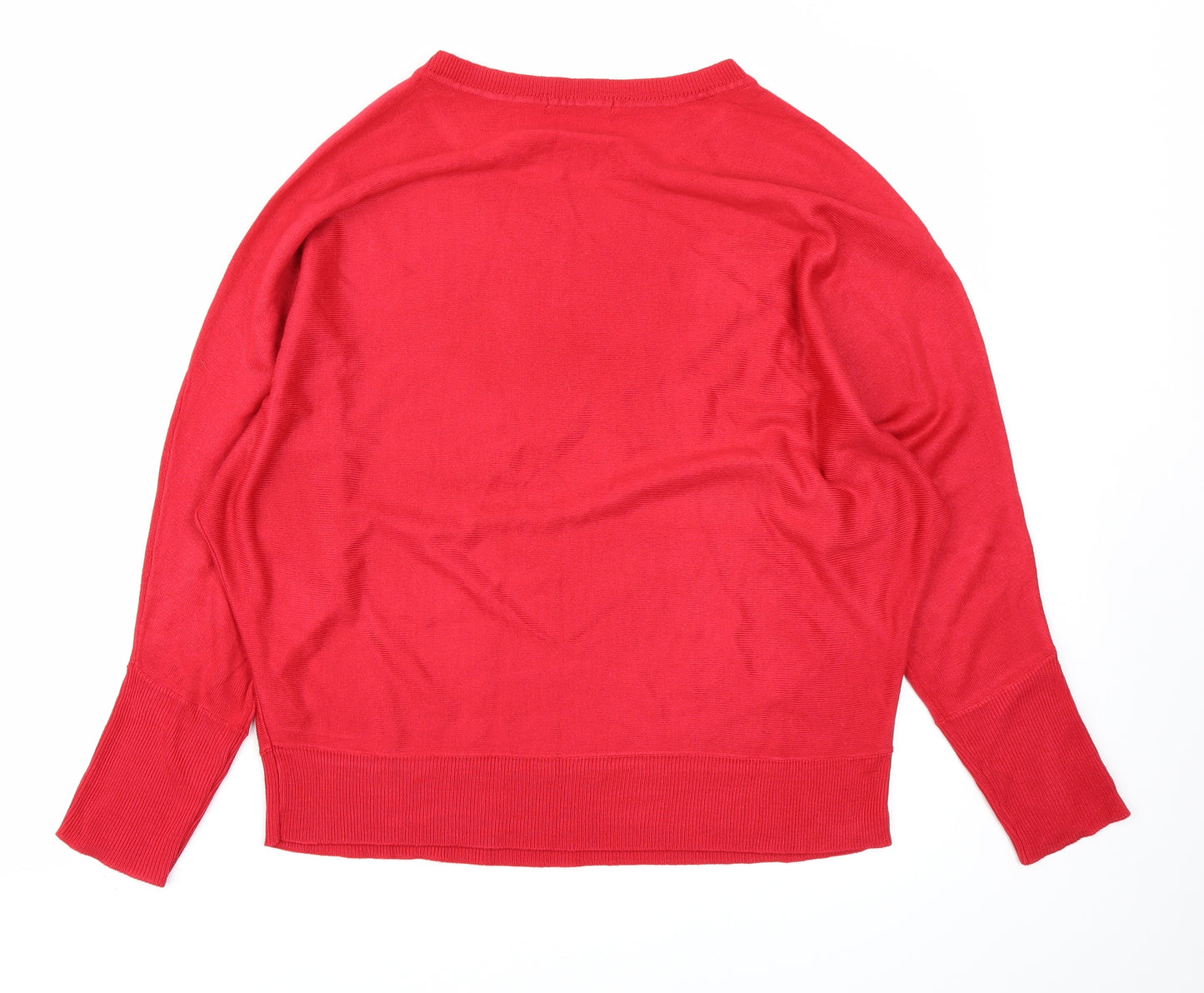 Marks & Spencer Womens Red  Knit Pullover Jumper Size 14