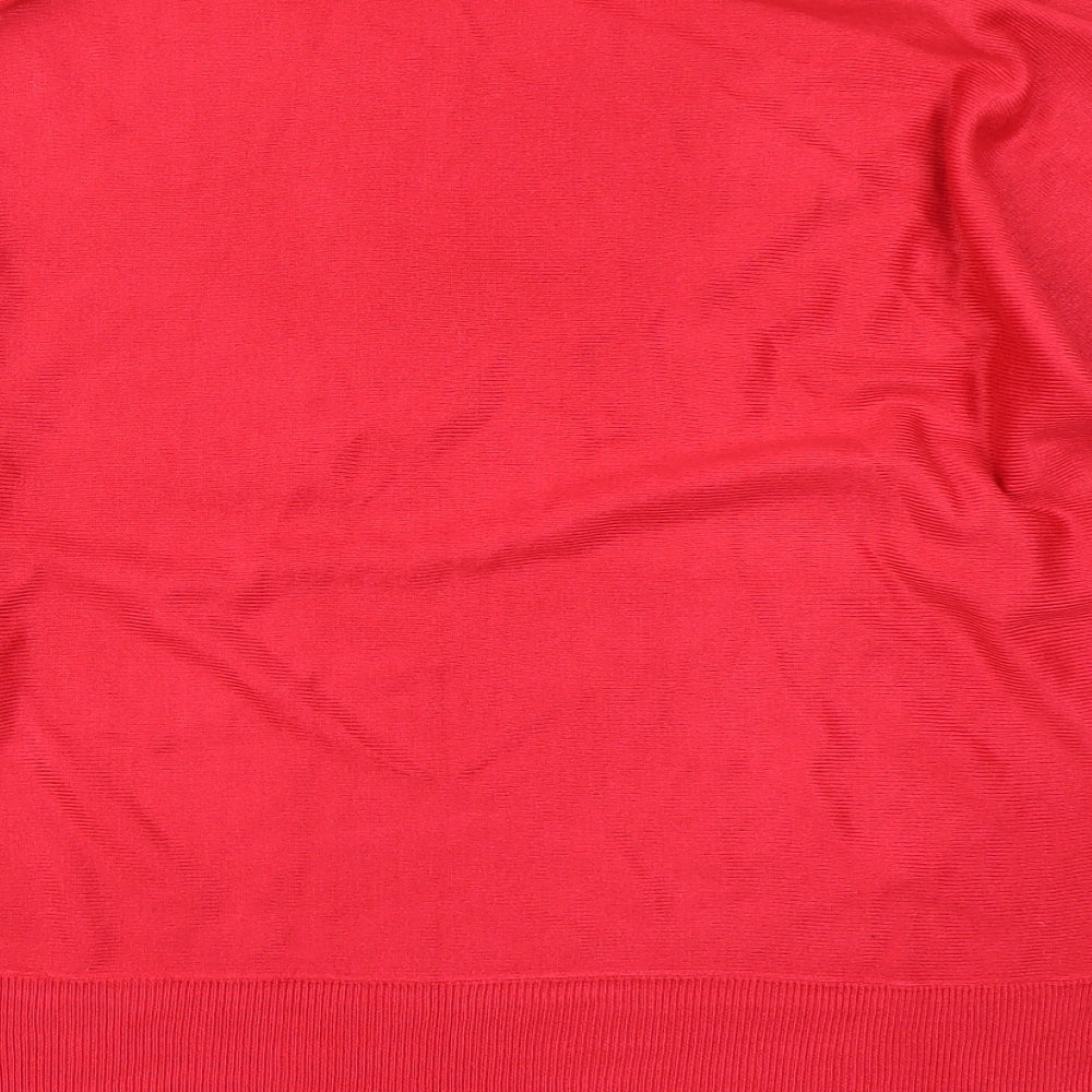 Marks & Spencer Womens Red  Knit Pullover Jumper Size 14