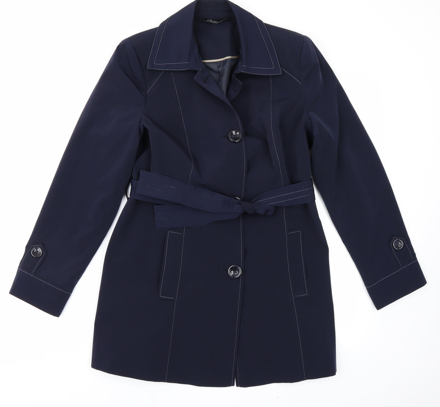 BM collection Womens Blue   Rain Coat Coat Size 12