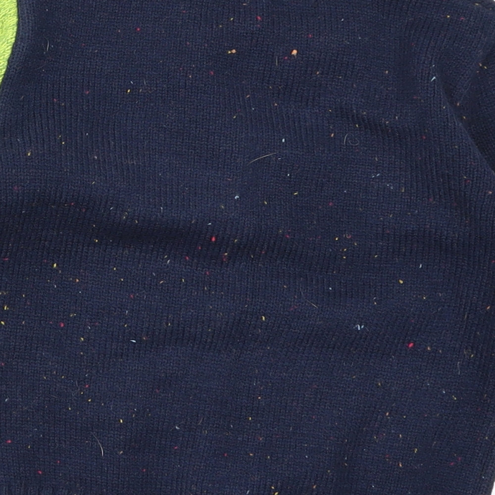 George Boys Blue  Knit Pullover Jumper Size 3-4 Years  - Dinosaur