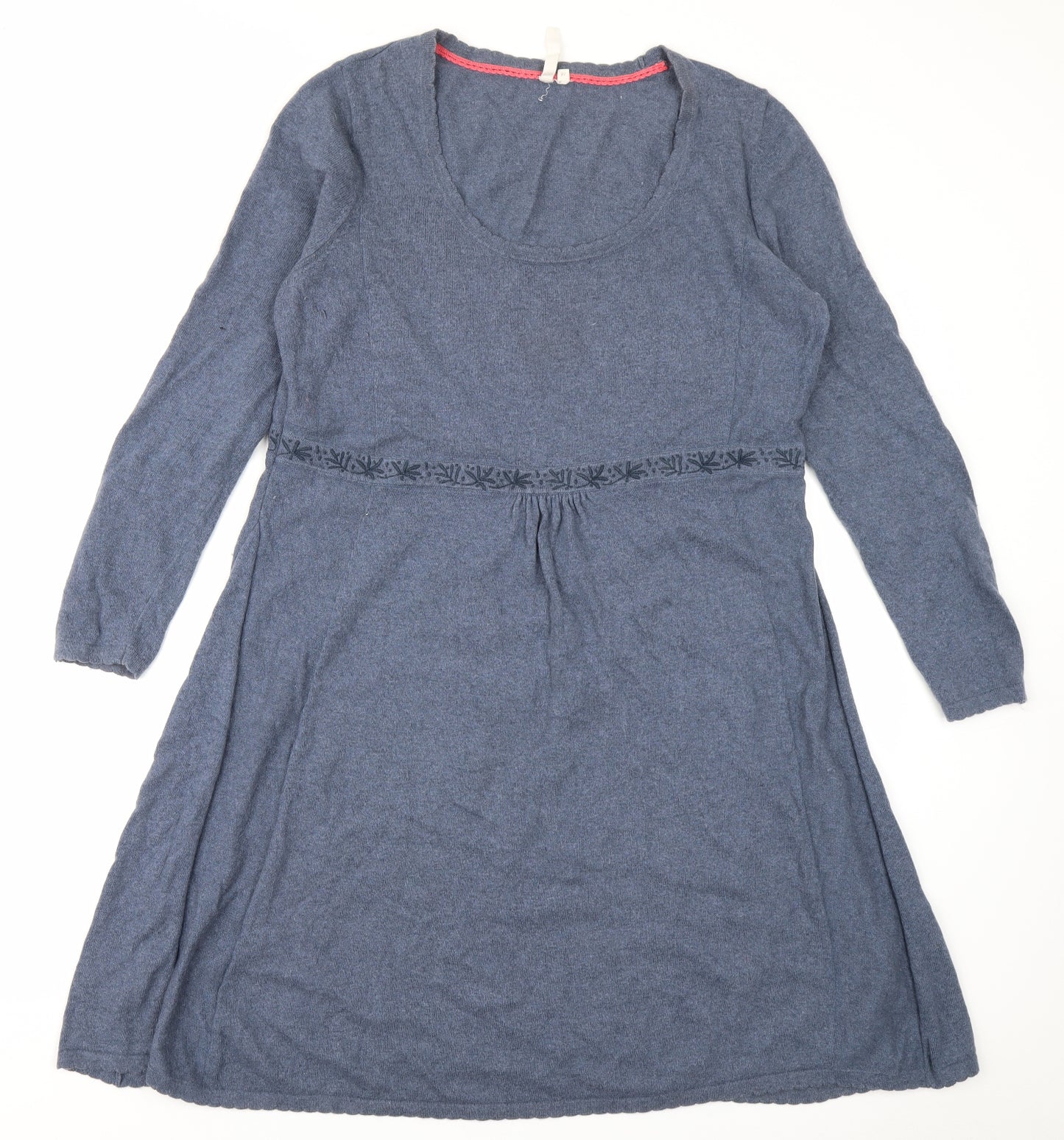 White Stuff Womens Blue  Knit Skater Dress  Size 16