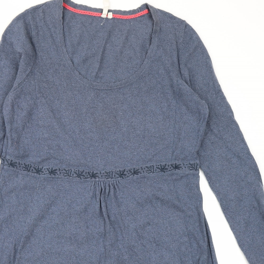 White Stuff Womens Blue  Knit Skater Dress  Size 16