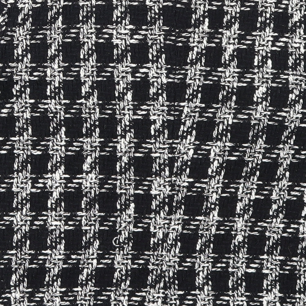 Zara Womens Black Check  Basic T-Shirt Size S