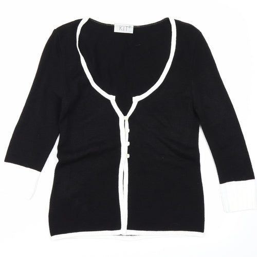 Kit Womens Black   Cardigan Jumper Size 12
