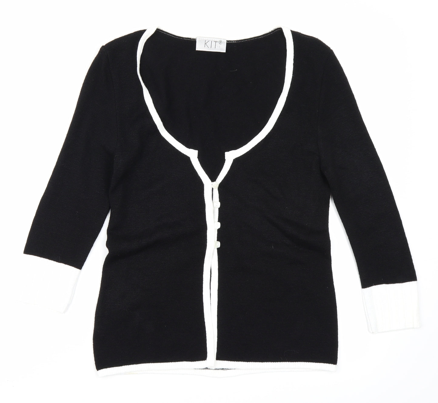 Kit Womens Black   Cardigan Jumper Size 12