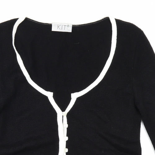 Kit Womens Black   Cardigan Jumper Size 12