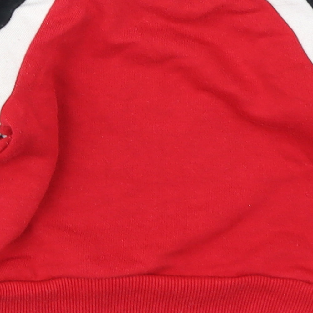 Primark Boys Red Colourblock  Pullover T-Shirt Size 12-18 Months