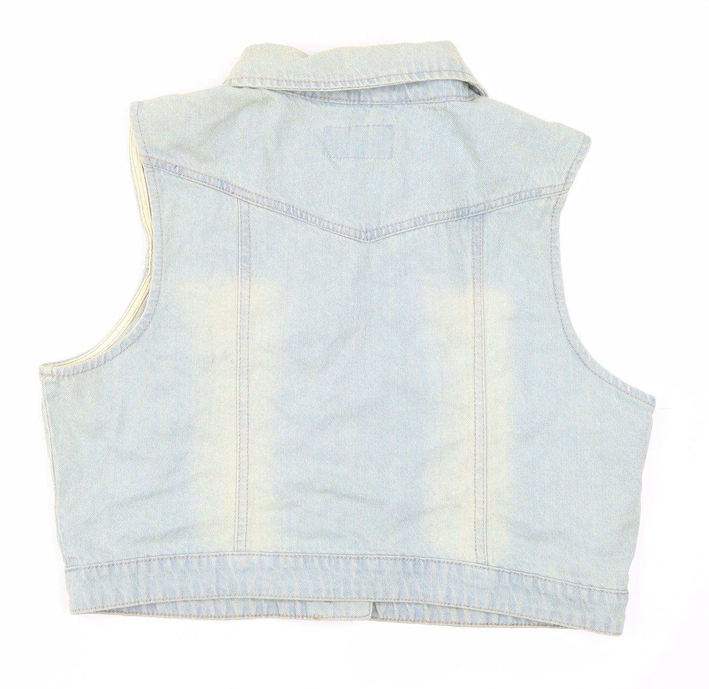 Peacocks Womens Blue  Denim Gilet Jacket Size 18