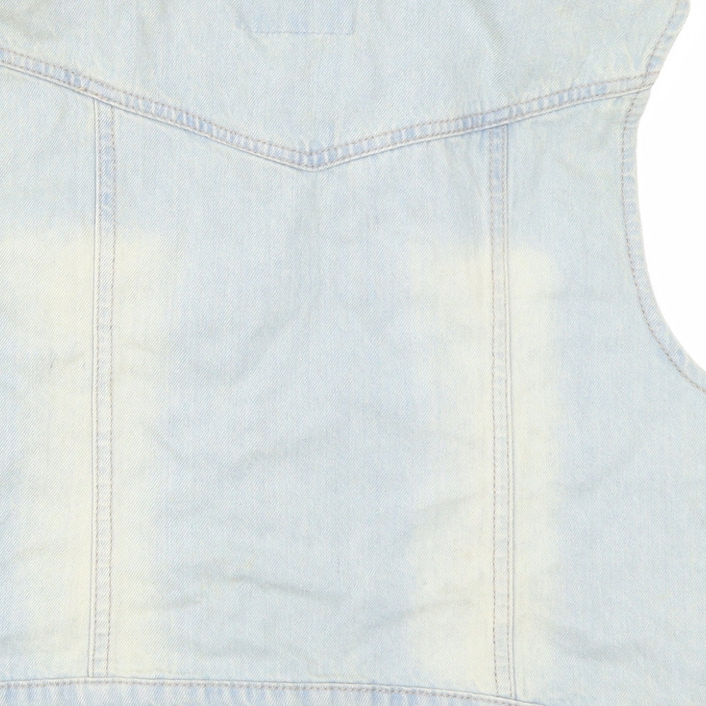 Peacocks Womens Blue  Denim Gilet Jacket Size 18