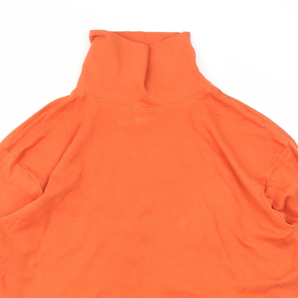 Crane snow Womens Orange   Basic T-Shirt Size L