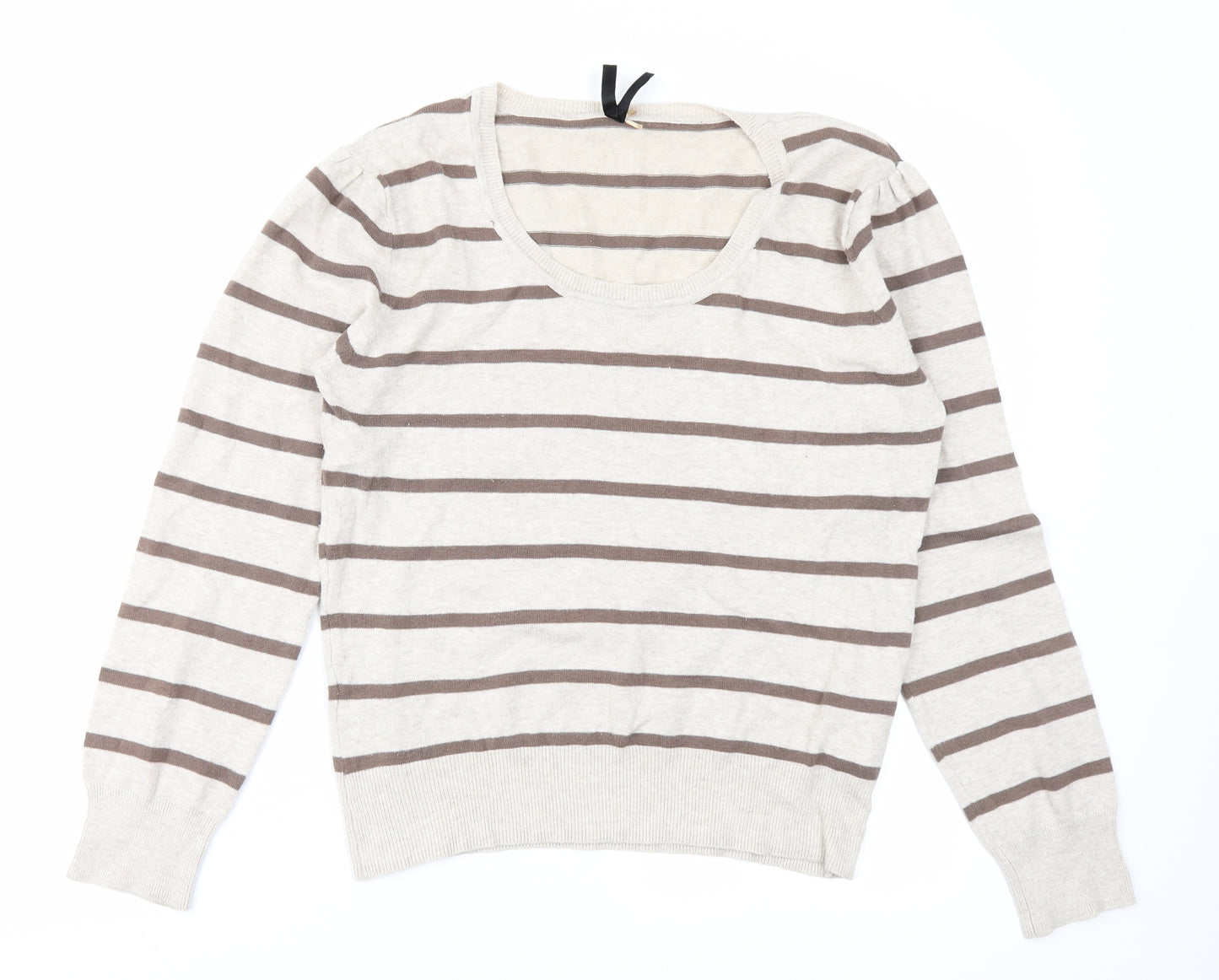 Atmosphere Womens Brown Striped  Pullover Jumper Size 16