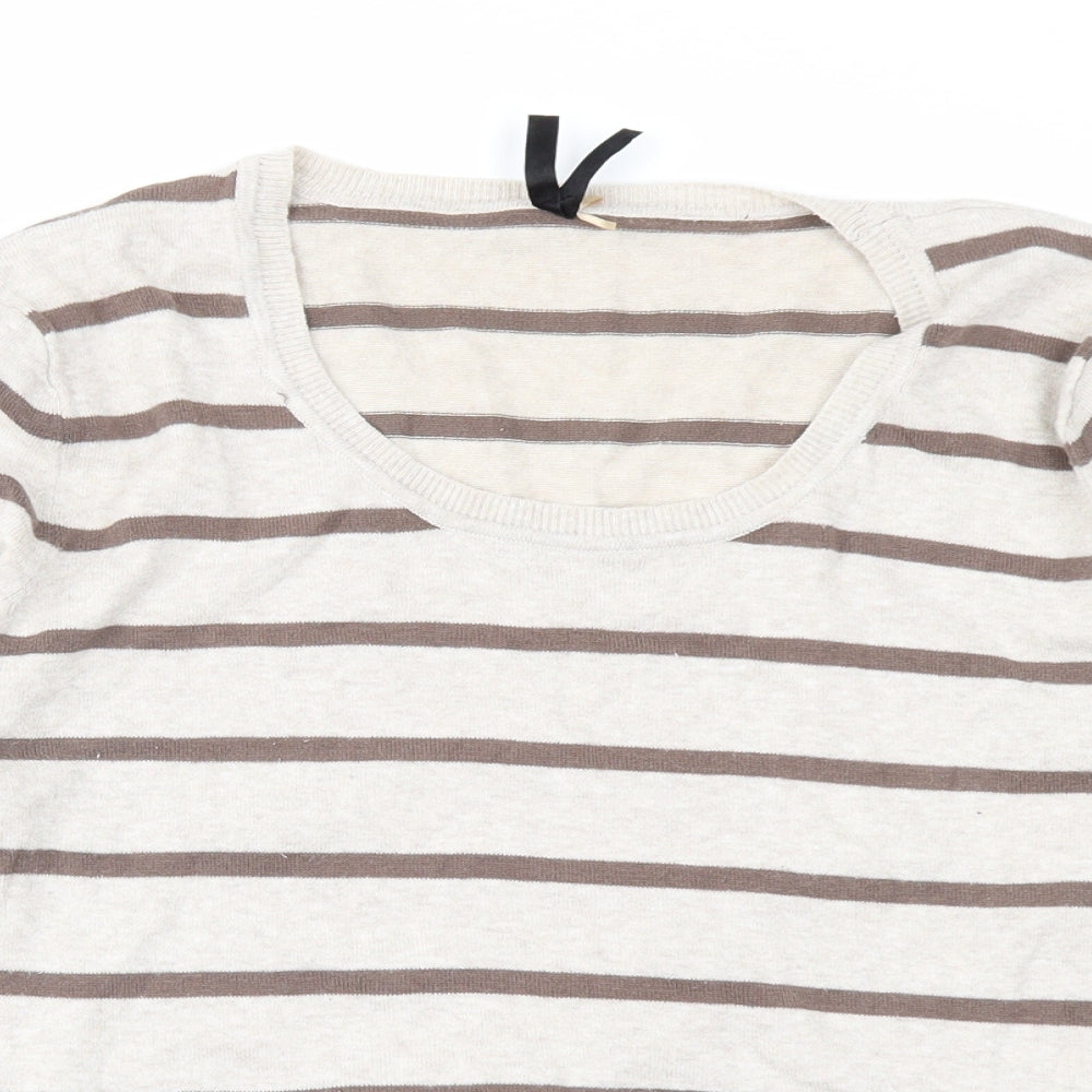 Atmosphere Womens Brown Striped  Pullover Jumper Size 16