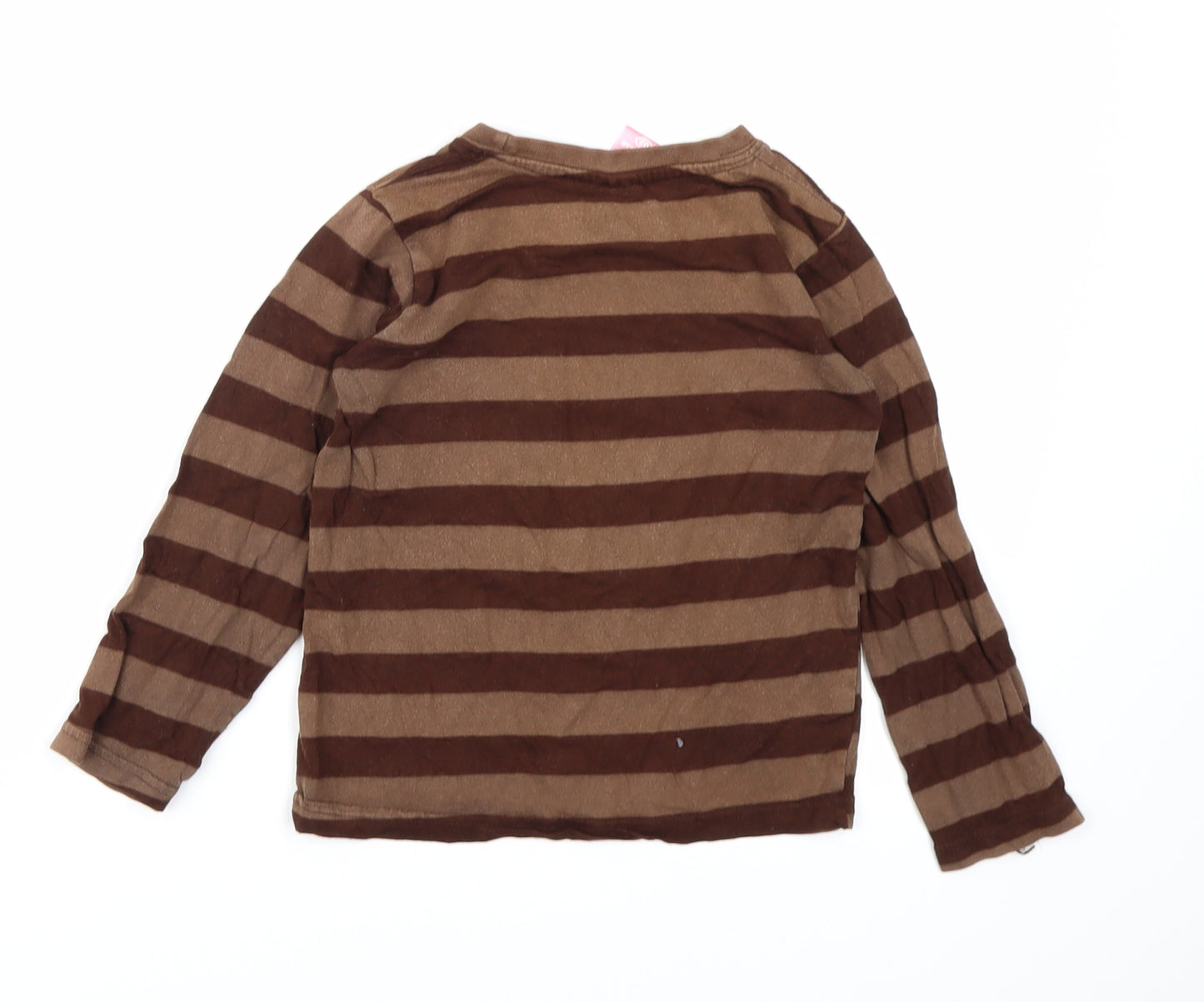 Fisher Boys Brown Striped  Basic T-Shirt Size 2-3 Years
