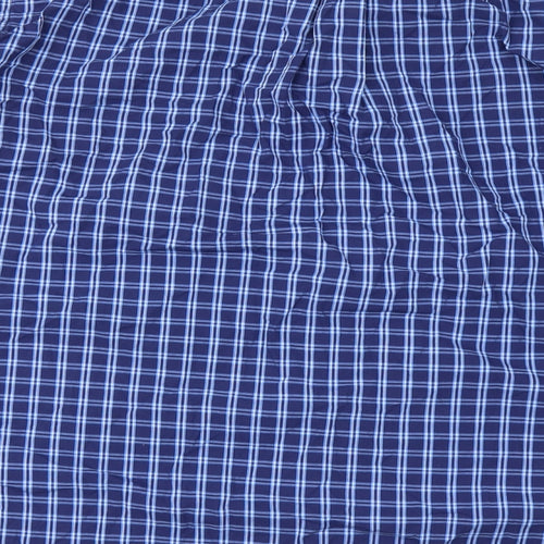 Maine Mens Blue Plaid   Button-Up Size 4XL