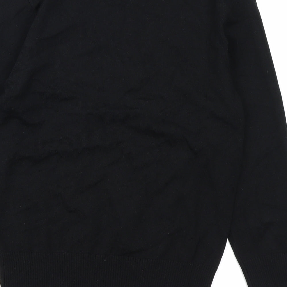 Marks & Spencer Womens Black Argyle/Diamond  Pullover Jumper Size 8