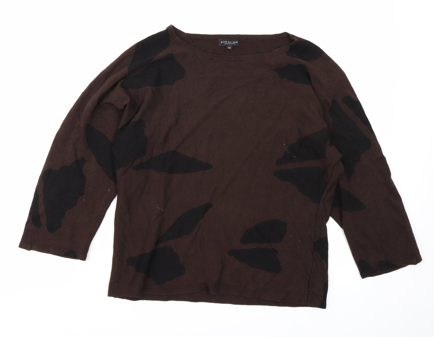 Bitte kai rand Womens Brown Animal Print  Pullover Jumper Size M