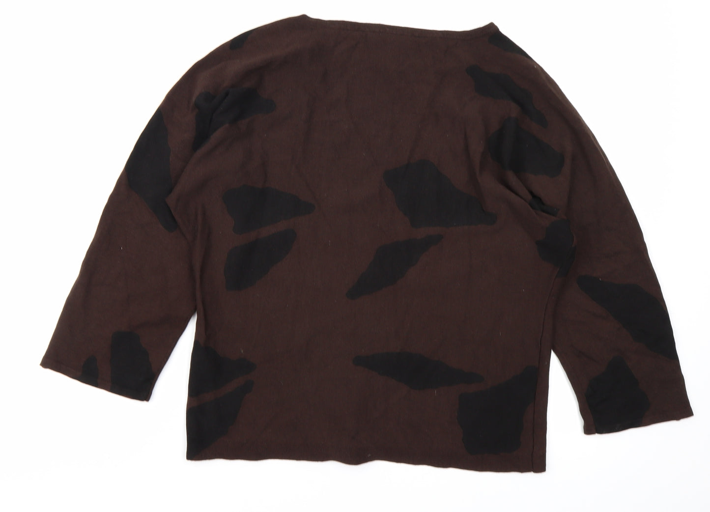 Bitte kai rand Womens Brown Animal Print  Pullover Jumper Size M