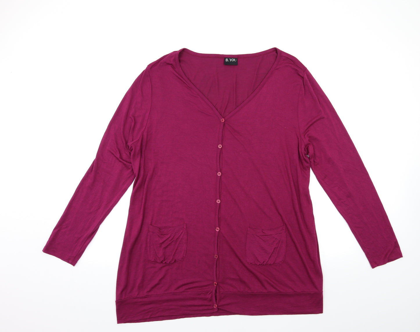 B.YOU Womens Purple   Cardigan Jumper Size 24