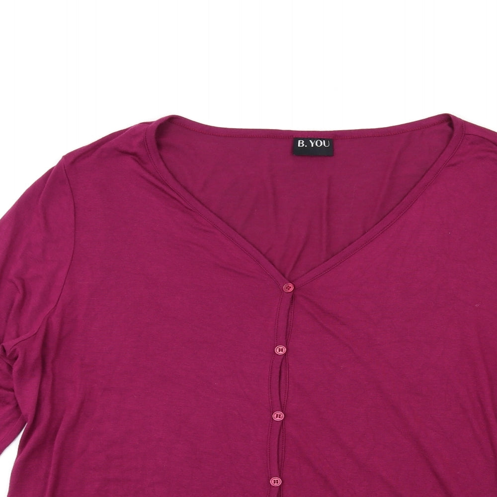 B.YOU Womens Purple   Cardigan Jumper Size 24