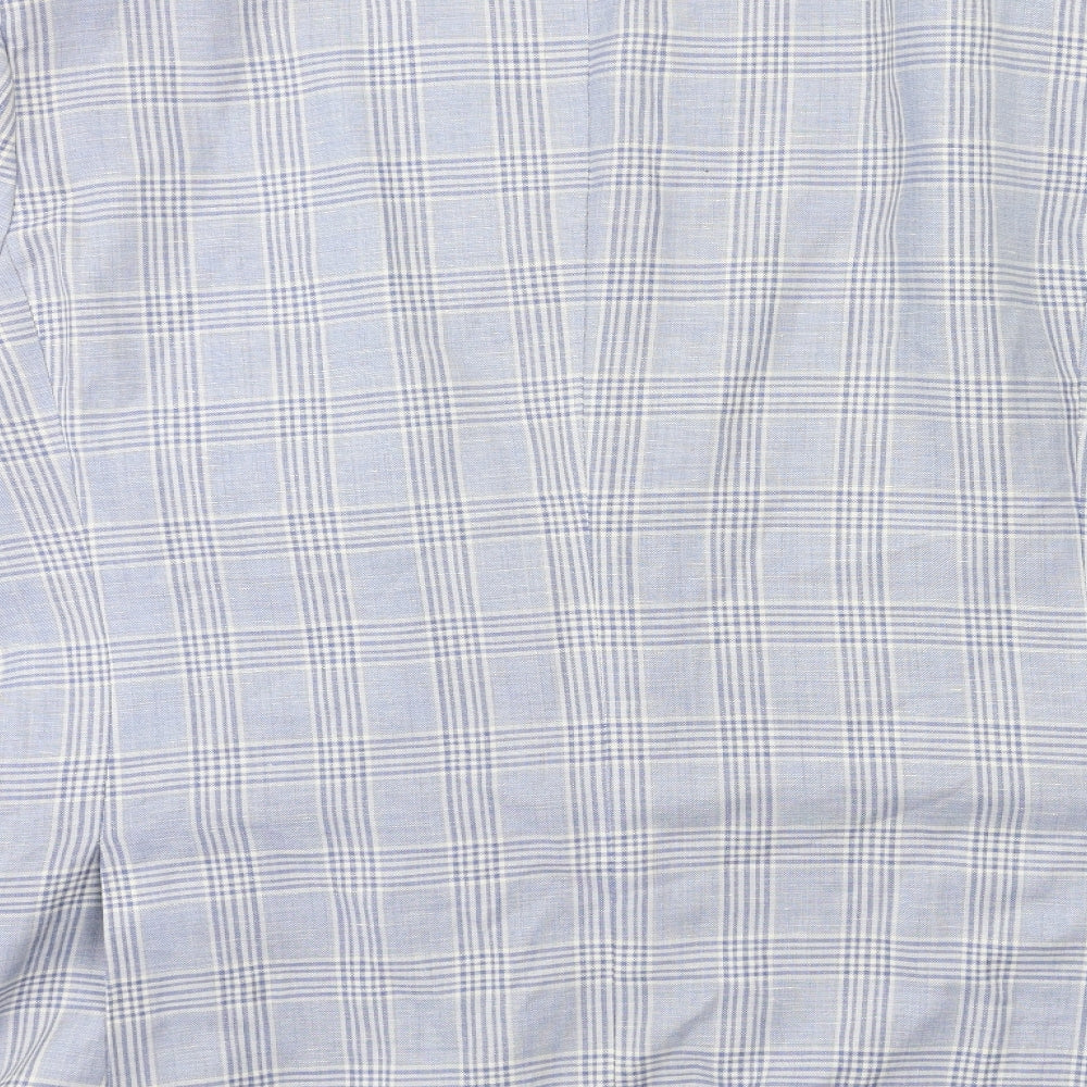 Preworn Mens Blue Check  Jacket Suit Jacket Size 56