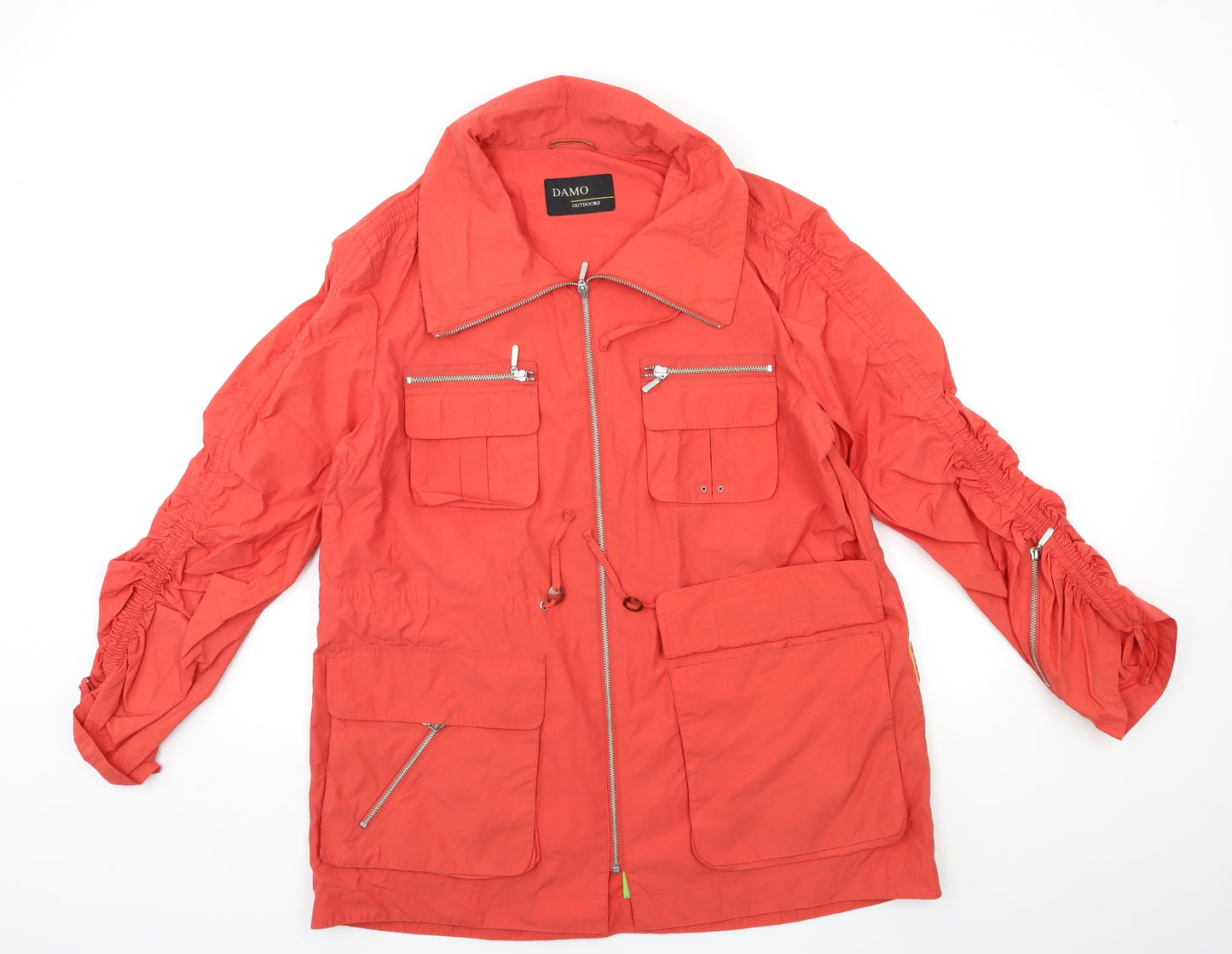 Damo Womens Orange   Jacket Coat Size 12