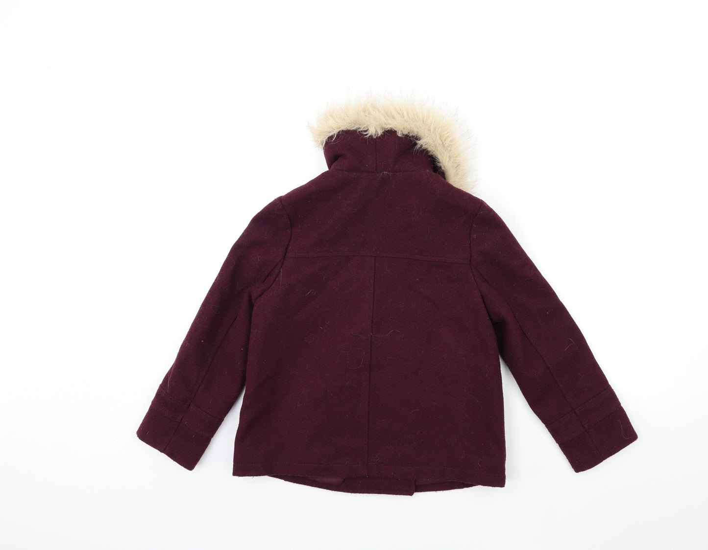 George Girls Purple   Overcoat Coat Size 7-8 Years