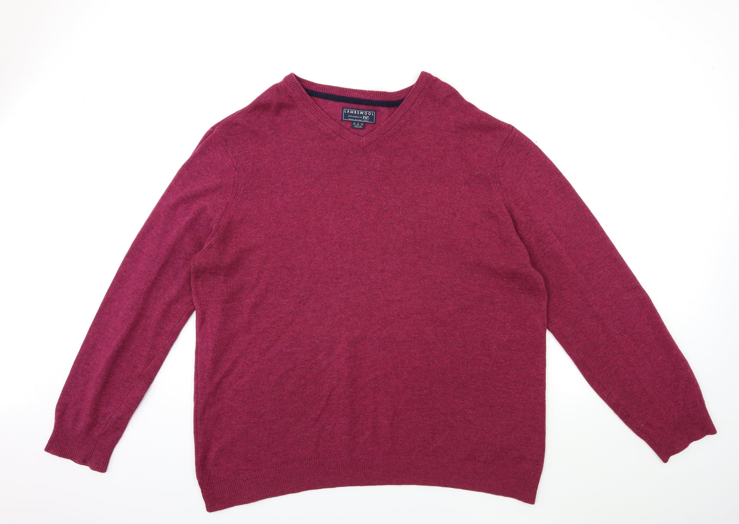 F&F Mens Pink  Knit Pullover Jumper Size 3XL