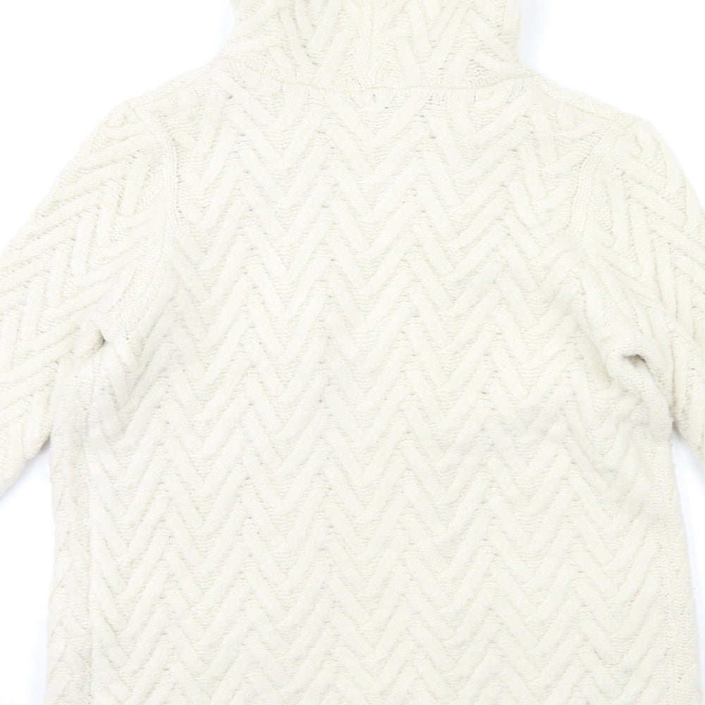 TU Womens White  Knit Cardigan Jumper Size 14