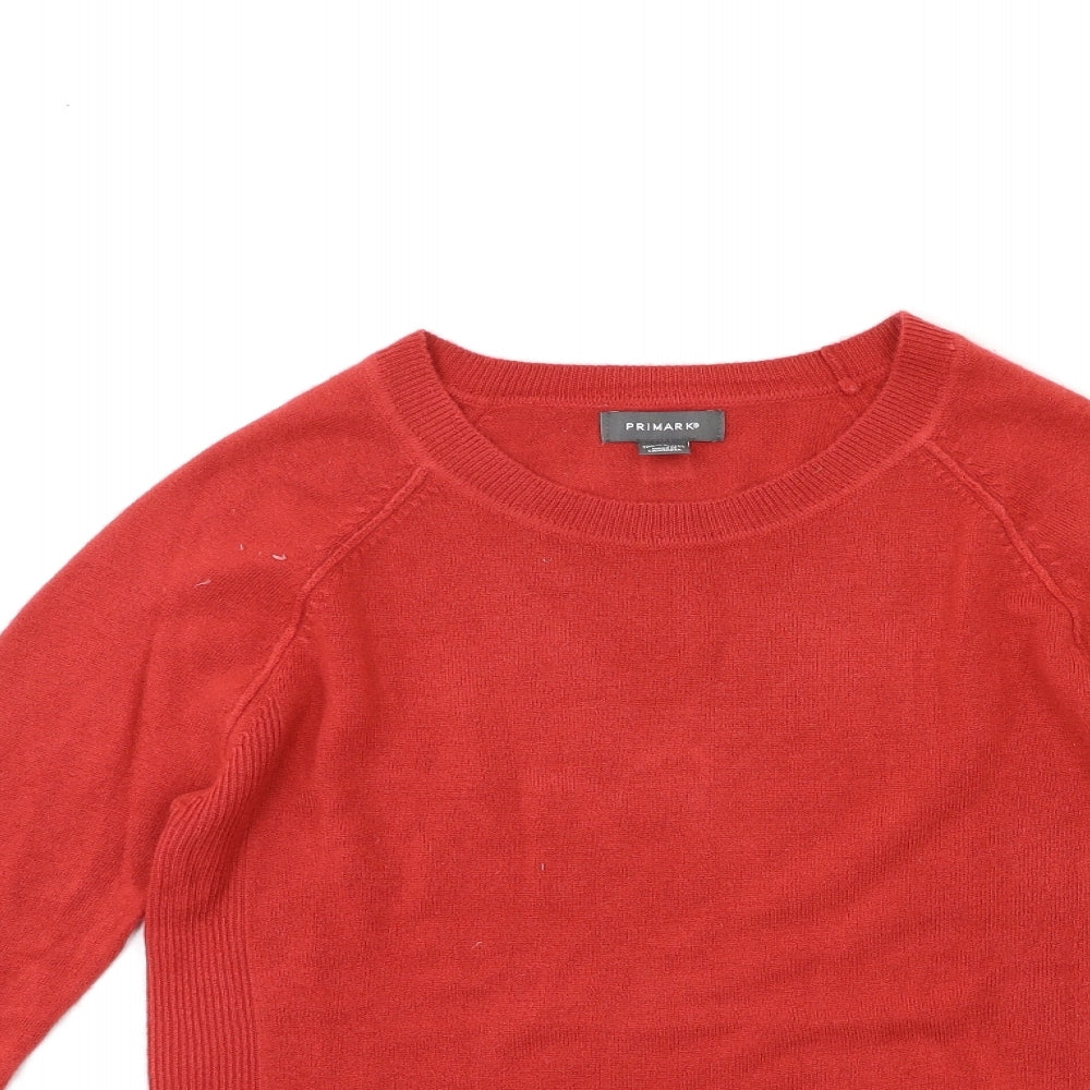 Primark Womens Orange  Knit Pullover Jumper Size 6