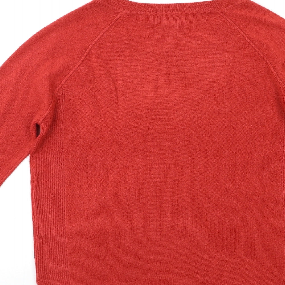 Primark Womens Orange  Knit Pullover Jumper Size 6