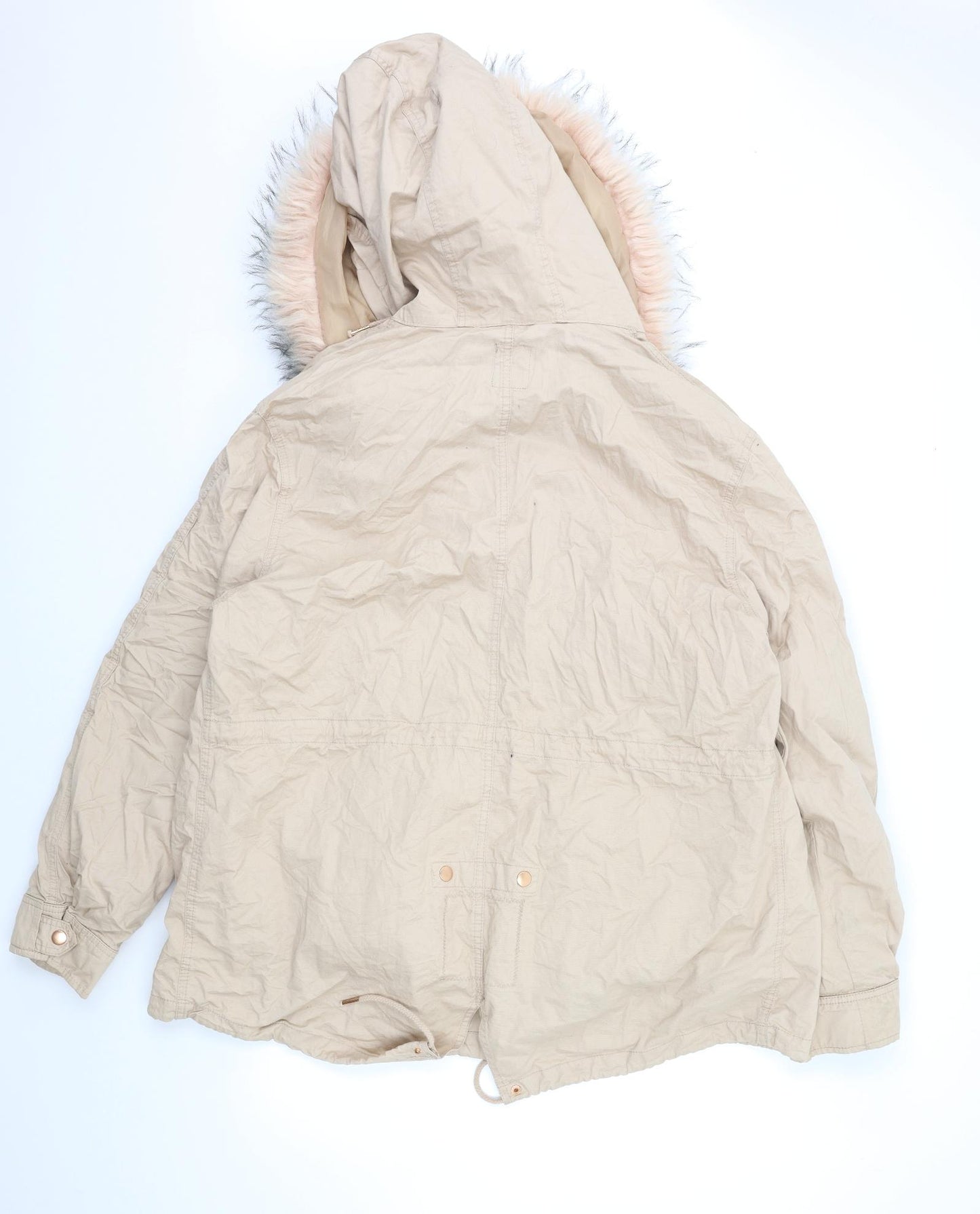 Primark Womens Beige   Parka Coat Size 18