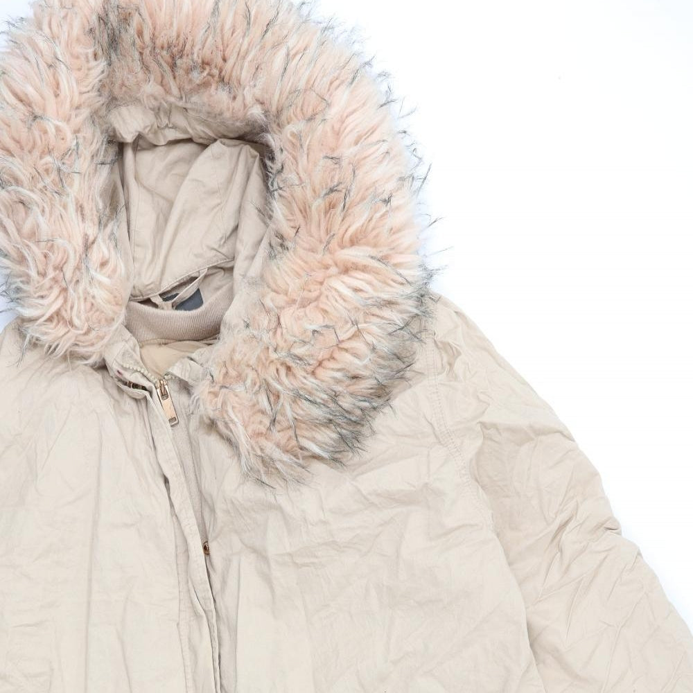 Primark Womens Beige   Parka Coat Size 18